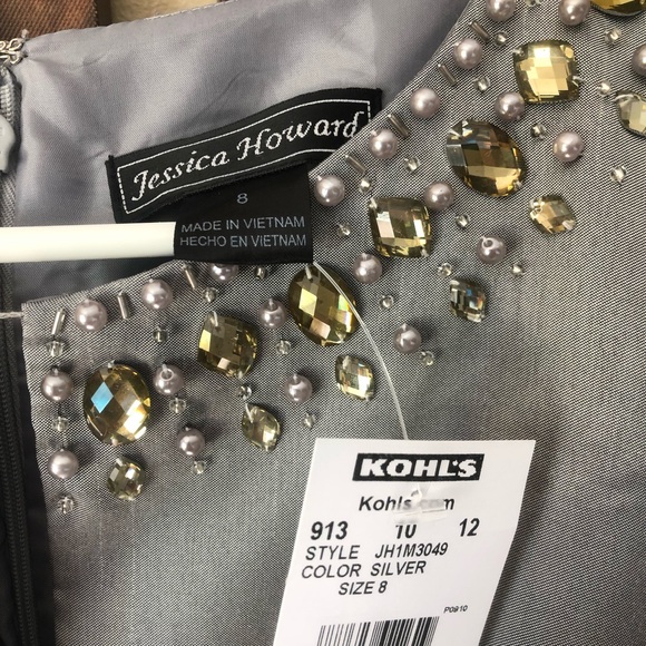 🎉Host Pick🎉 NWT Jessica Howard Silver Dress - Picture 4 of 7